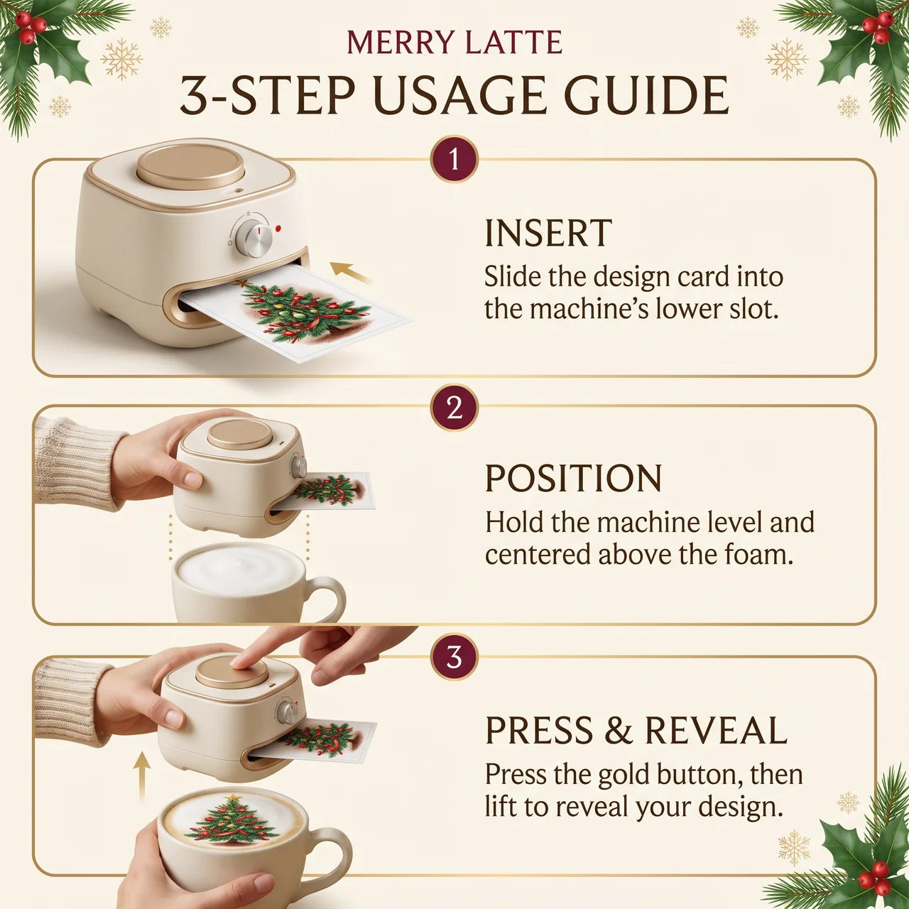 MerryLatte Coffee Photo Stencil Printer